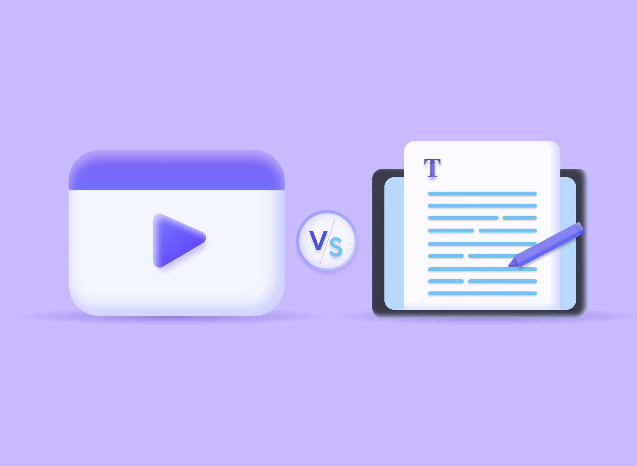 Video content vs text content